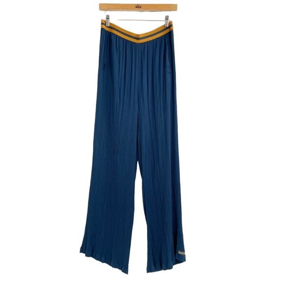 Matilda Jane Blue Crepe Pull On Pants Womens Size Large Pockets Lightweight - Picture 1 of 11